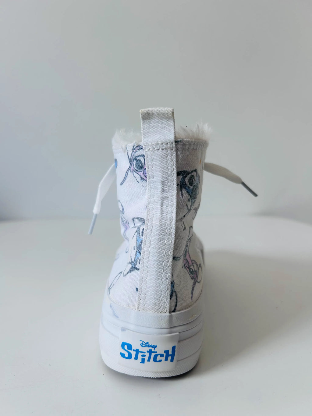 Disney Stitch Faux Fur Lined Platform High Top Sneakers