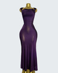 Lucy in the Sky Cowl Neck Open Back Maxi Dress