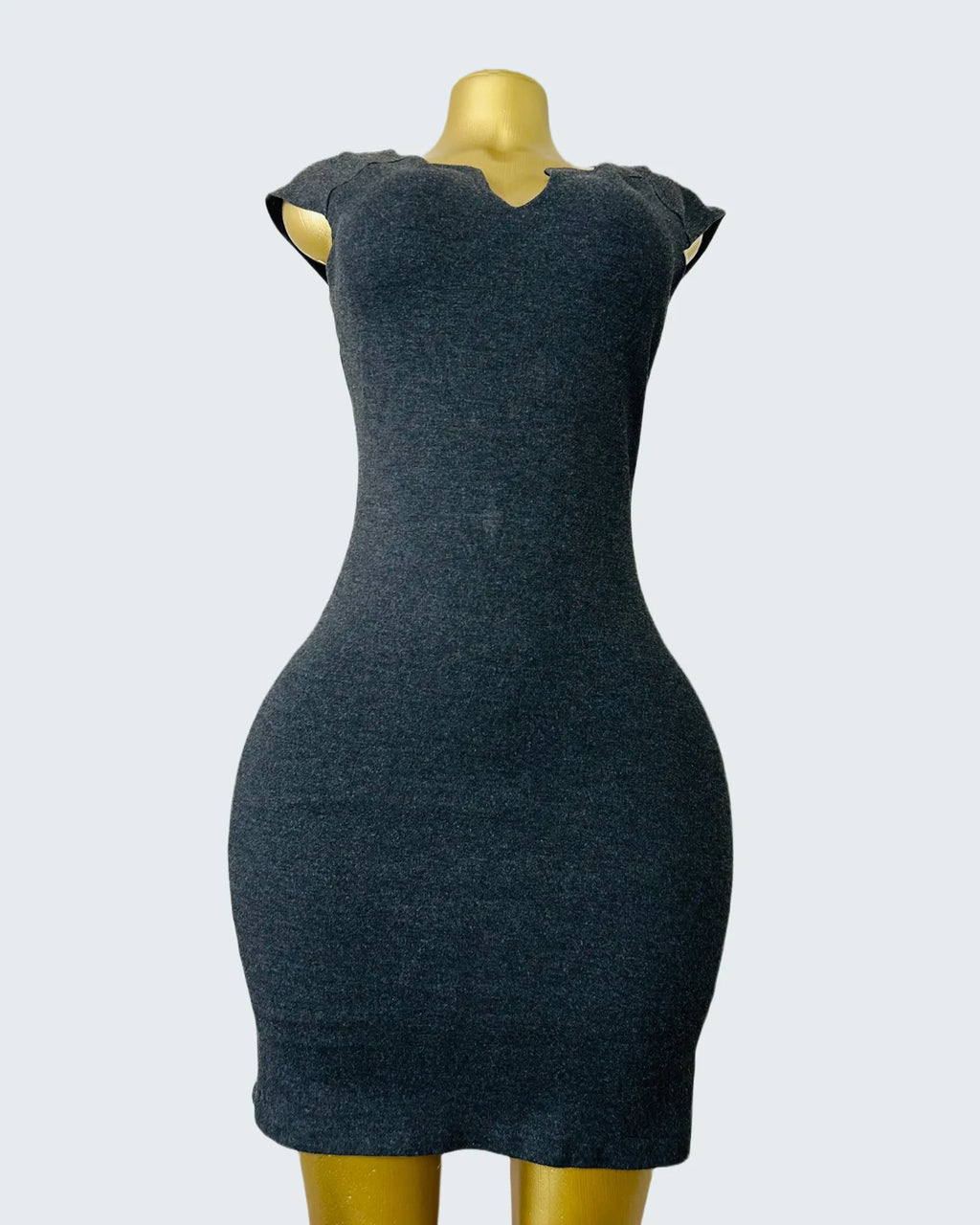 Mango Basics Charcoal Grey Bodycon Mini Dress