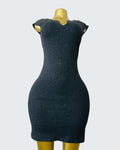 Mango Basics Charcoal Grey Bodycon Mini Dress