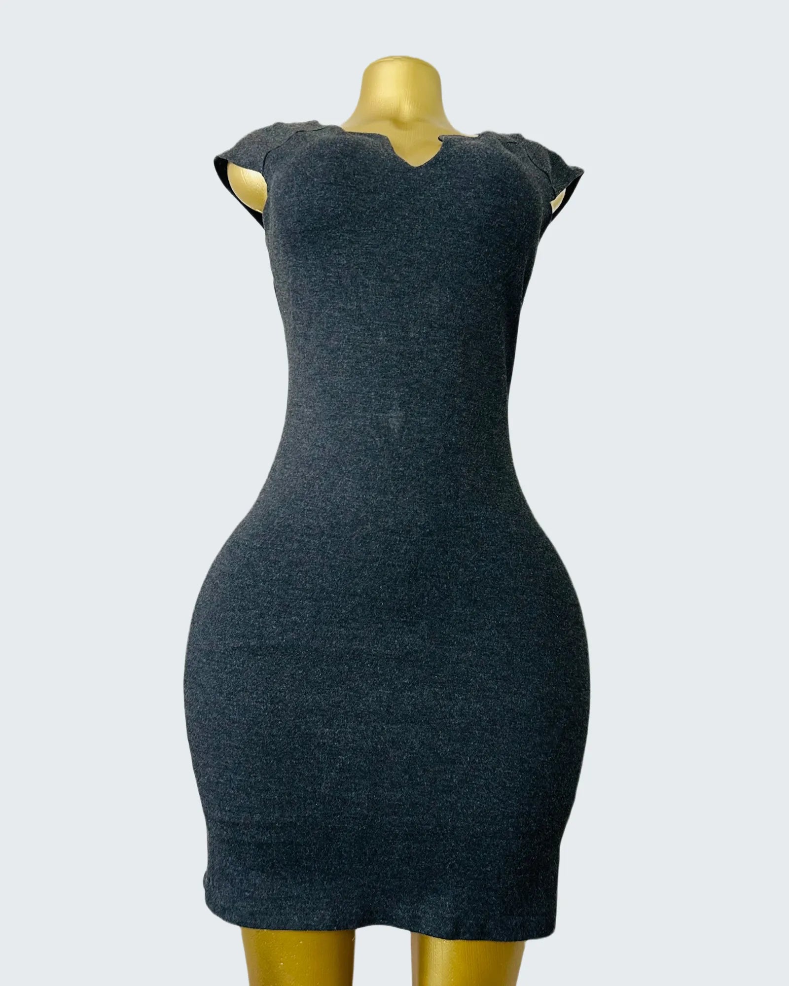Mango Basics Charcoal Grey Bodycon Mini Dress