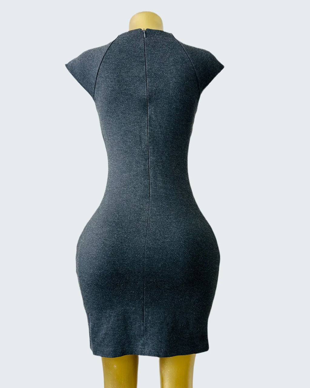 Mango Basics Charcoal Grey Bodycon Mini Dress