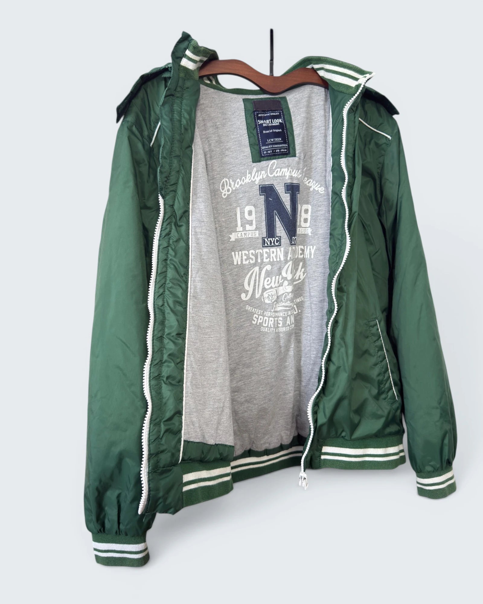 Brooklyn Campus Hooded Bomber Jacket