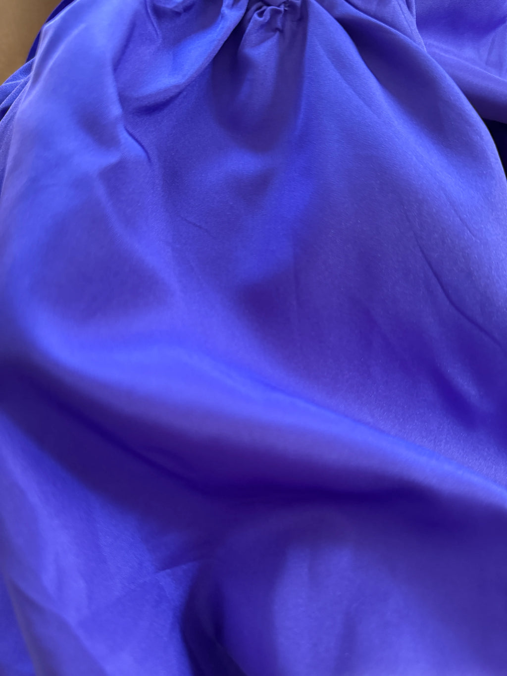 Purple Puff Sleeve Midi Dress with Bow Back