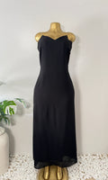 Onyx Nite Rhinestone Strap Evening Dress