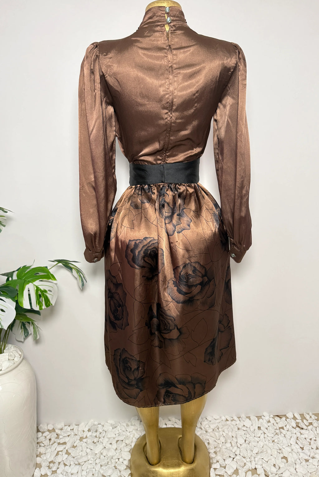 Donna Morgan for Non Stop Bronze Satin Dress