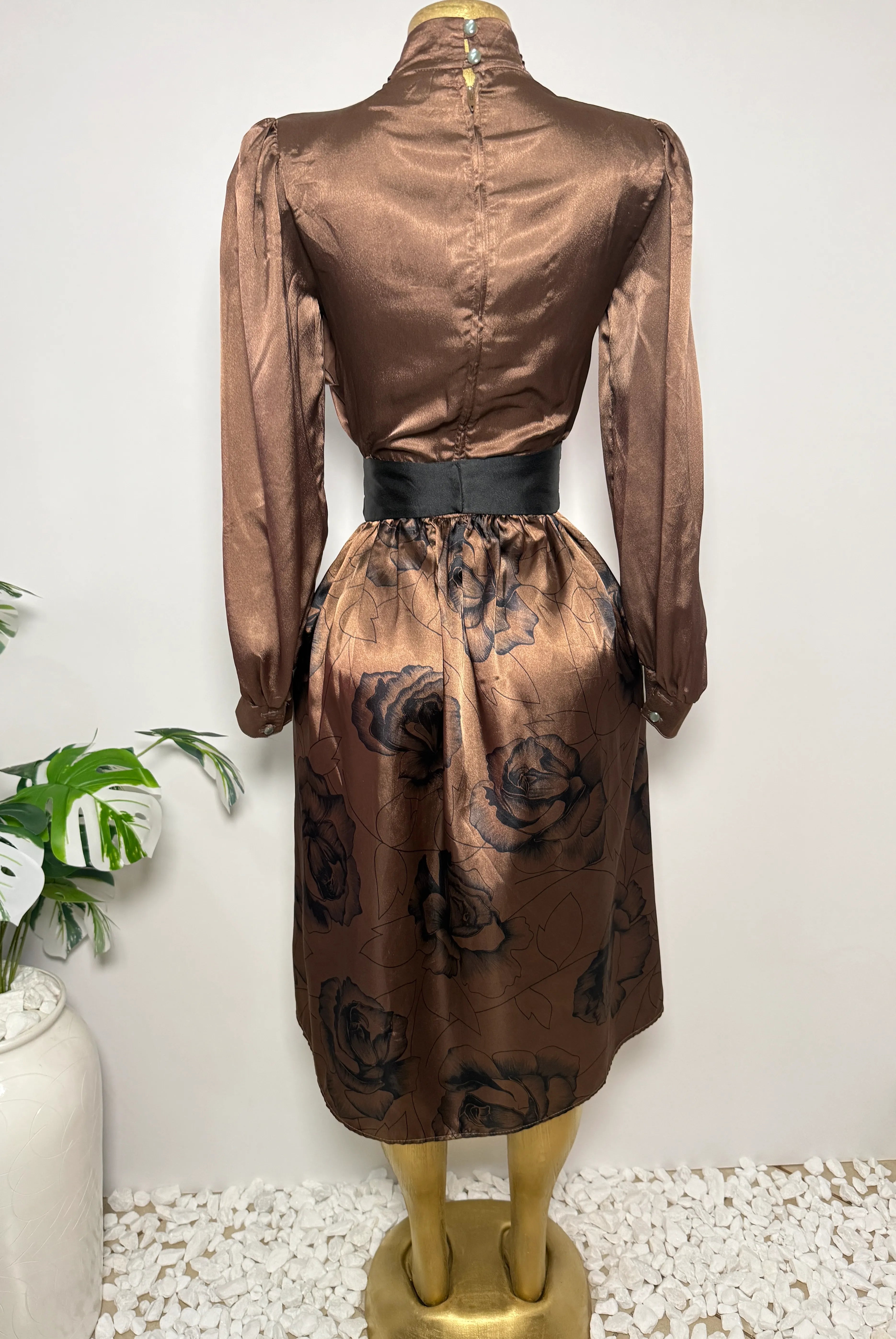 Donna Morgan for Non Stop Bronze Satin Dress