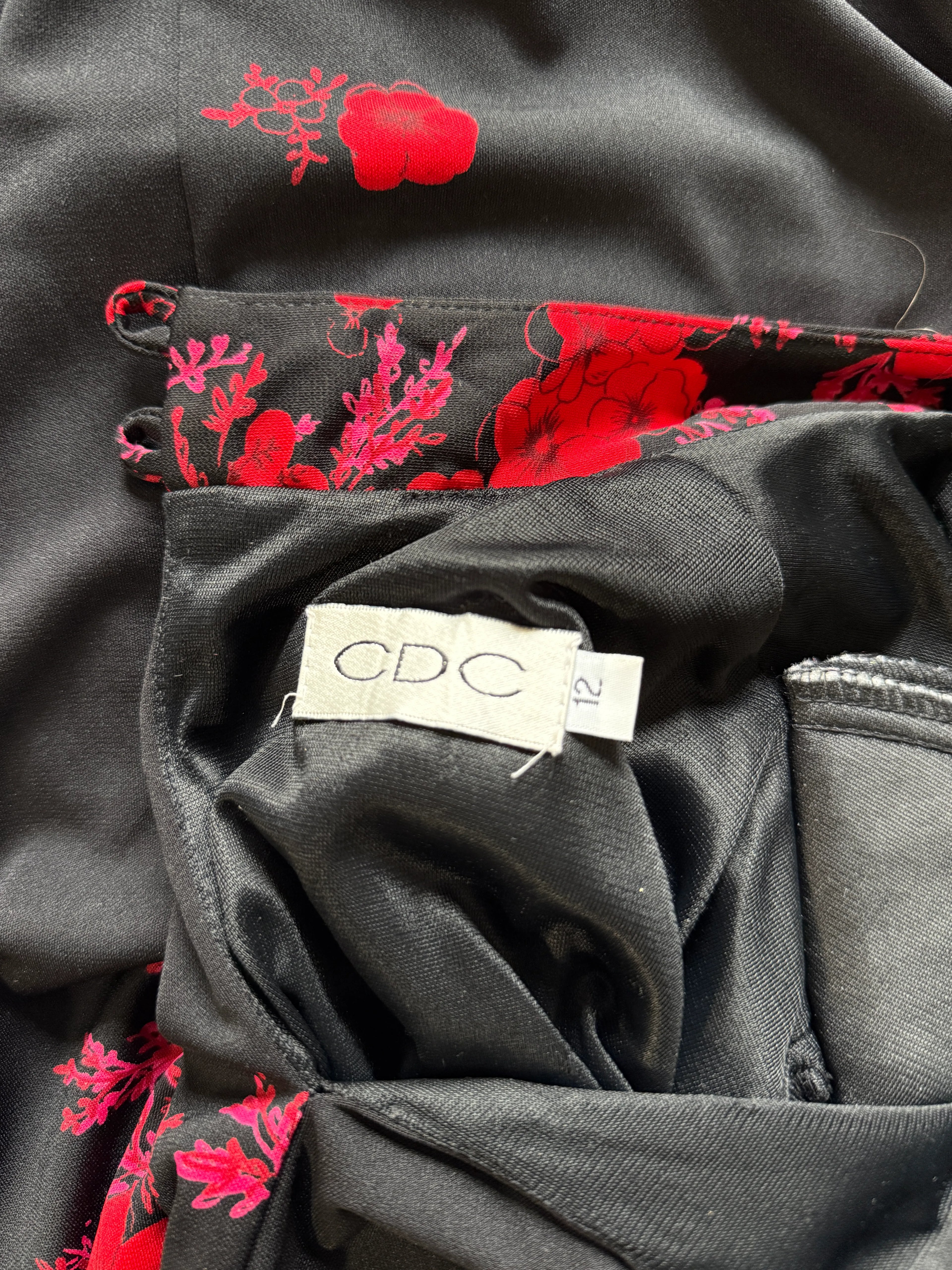 CDC Cherry Blossom Cheongsam Style Midi Dress