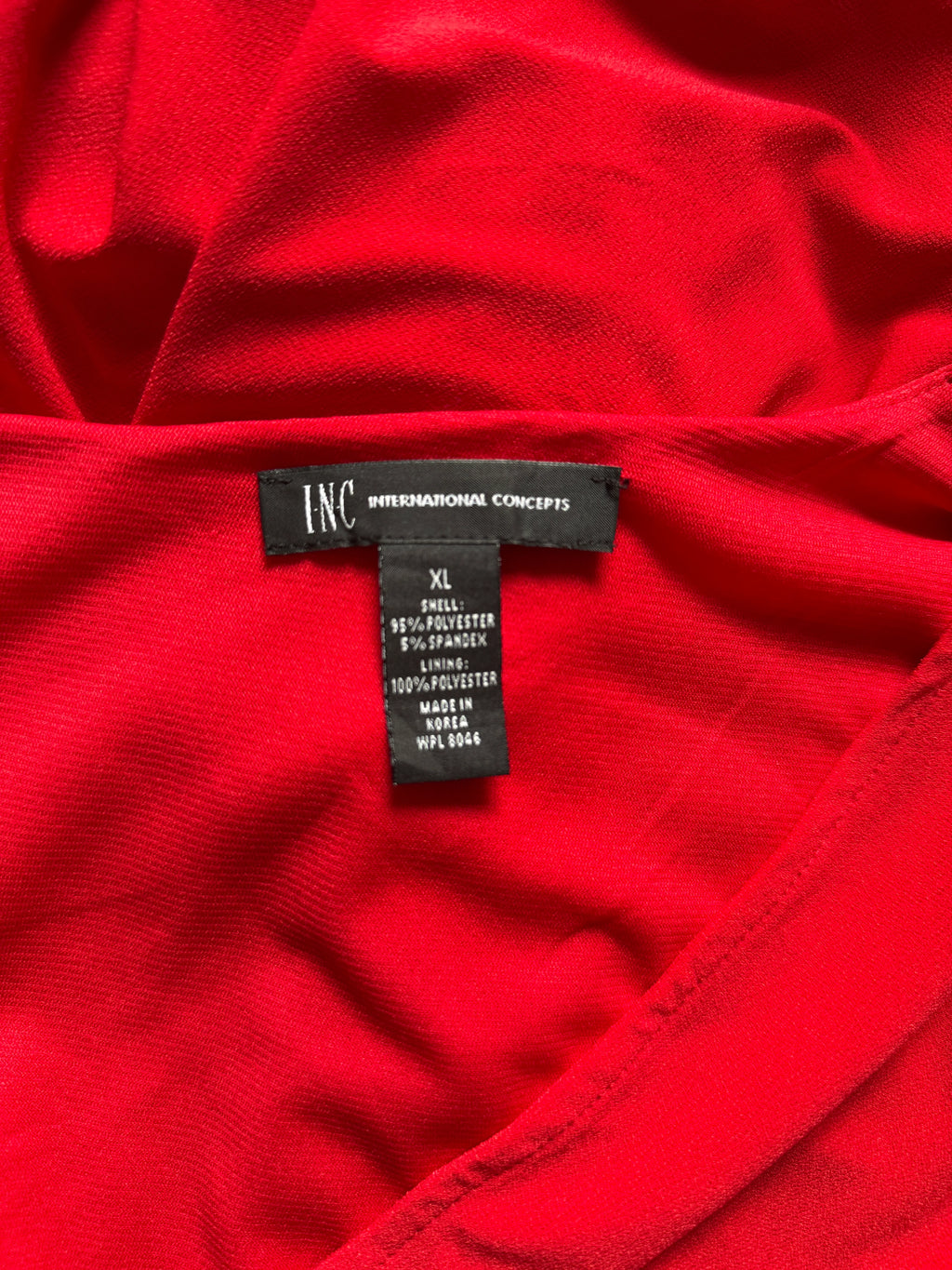 INC International Concepts Red Wrap Midi Dress