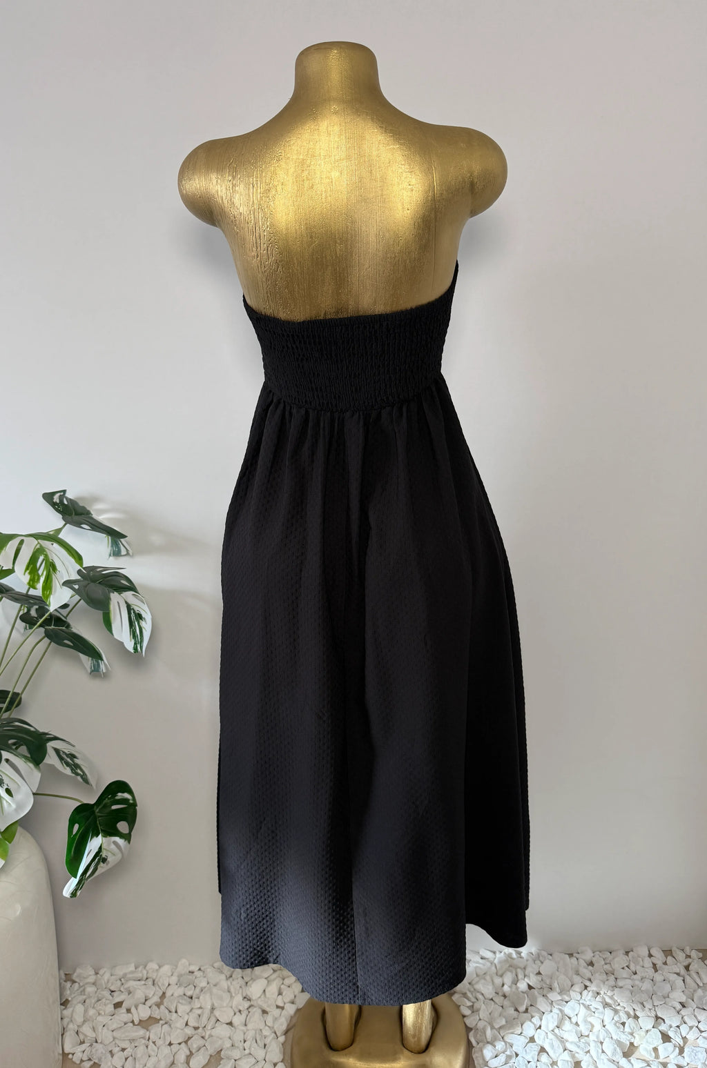 Textured Twist-Front Cutout Midi Dress