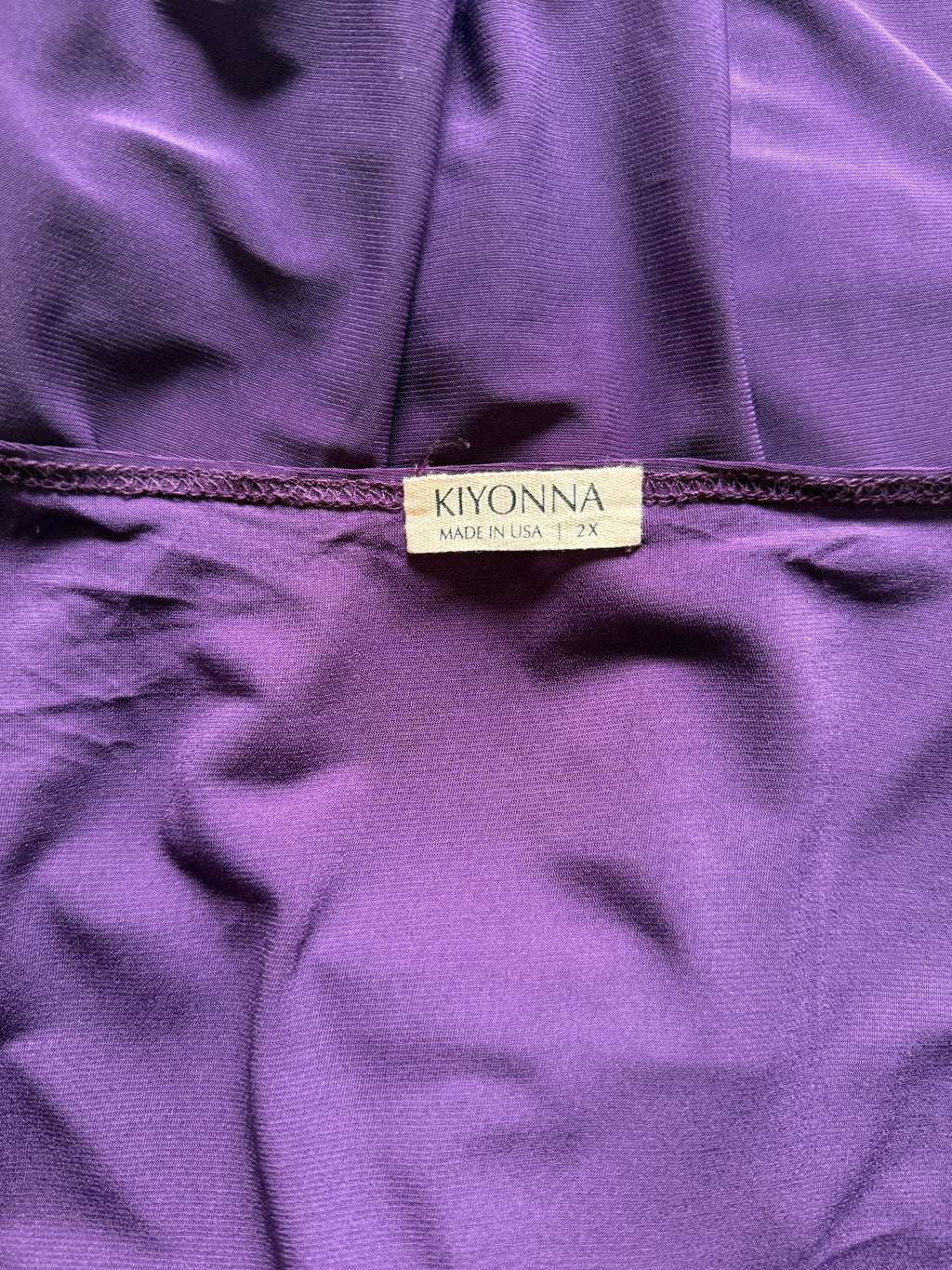 Kiyonna Purple Wrap Ruffle Midi Dress