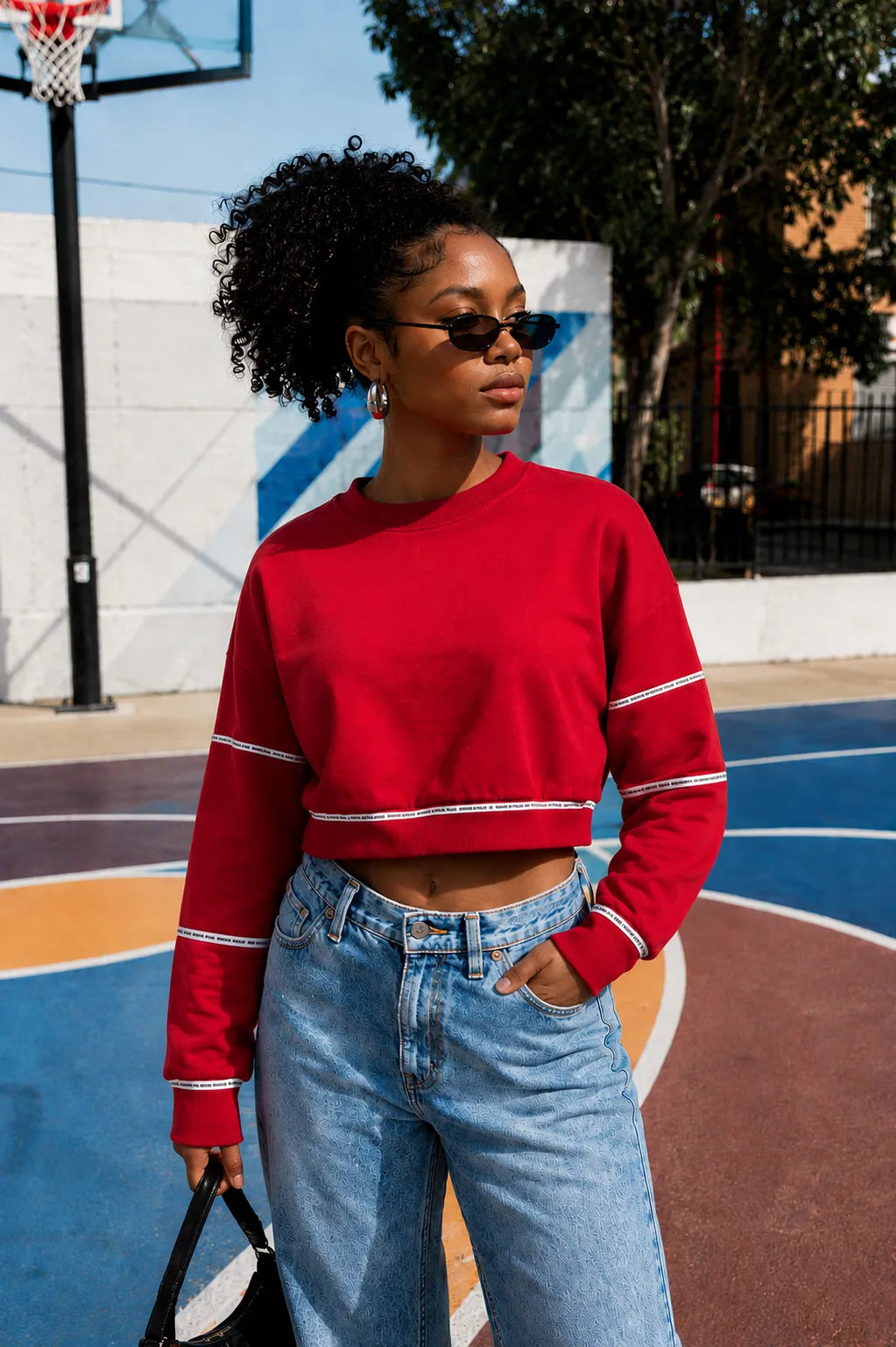 Tally Weijl Bande de Filles Cropped Sweatshirt